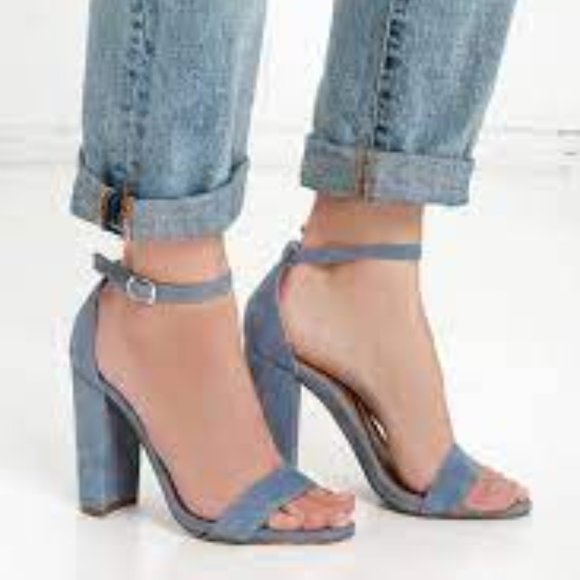 Steve Madden Shoes - Steve Madden blue suede Carrson Heels